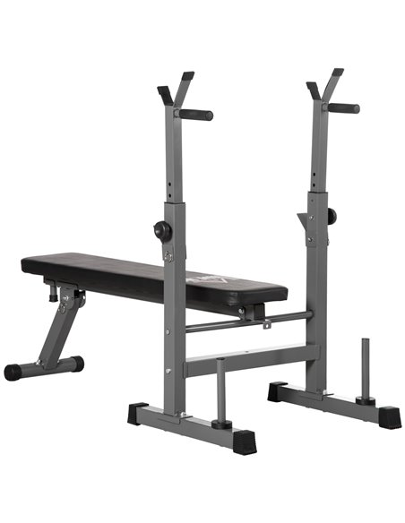 HOMCOM Adjustable Weight Bench, Foldable Bench Press with Barbell Rack, Dip Station, Home Gym, Strength Training, Multiuse A91-1 - pic 95492 | FastDaddyshop