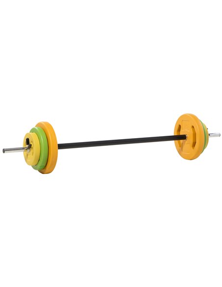 HOMCOM 20kg Barbell Weights Set, Adjustable Body Pump Weights with Non-slip Handle, for Women and Men Home Gym Strength Training - pic 95501 | FastDaddyshop