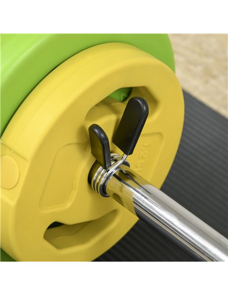 HOMCOM 20kg Barbell Weights Set, Adjustable Body Pump Weights with Non-slip Handle, for Women and Men Home Gym Strength Training - pic 95509 | FastDaddyshop