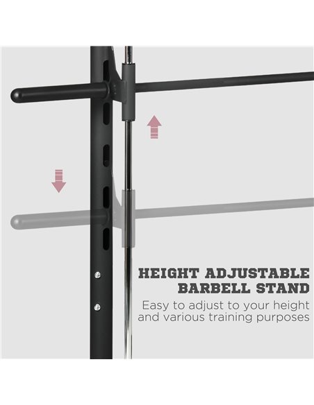 HOMCOM Squat Rack with Pull-Up Bar, Adjustable Weight Rack, Multi-Functional Weight Lifting Barbell Stand for Home Gym Strength  - pic 95523 | FastDaddyshop