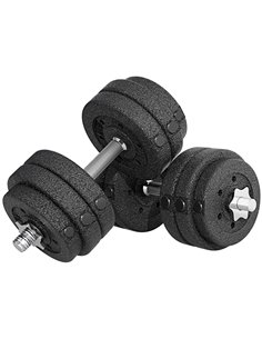 HOMCOM 30KG Adjustable Dumbbells Set, Hand Weights Set for Home Gym Weight Lifting Training A91-139V03BK