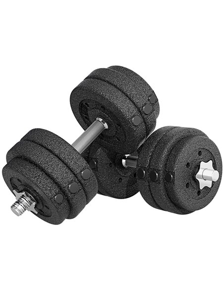 HOMCOM 30KG Adjustable Dumbbells Set, Hand Weights Set for Home Gym Weight Lifting Training A91-139V03BK - pic 95537 | FastDaddyshop