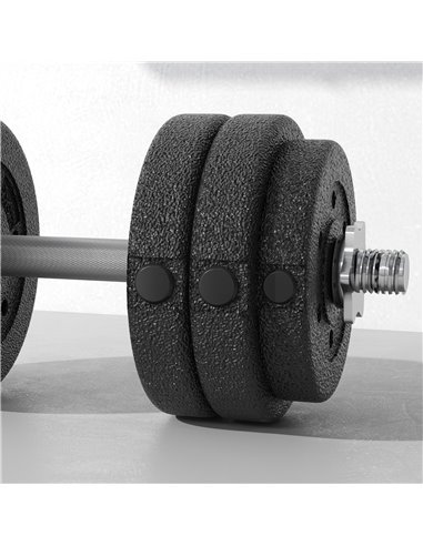 HOMCOM 30KG Adjustable Dumbbells Set, Hand Weights Set for Home Gym Weight Lifting Training A91-139V03BK