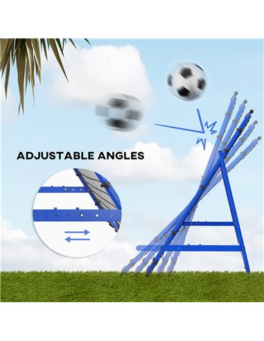 HOMCOM Adjustable Rebounder Net Kickback Target Goal for Teens Adults Training, Blue A62-011V00BU