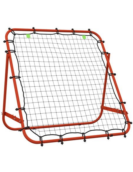 HOMCOM Adjustable Rebounder Net Kickback Target Goal for Teens Adults Training, Red A62-011V00RD - pic 95555 | FastDaddyshop