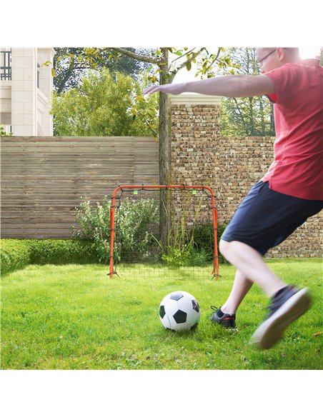 HOMCOM Adjustable Rebounder Net Kickback Target Goal for Teens Adults Training, Red A62-011V00RD - pic 95556 | FastDaddyshop