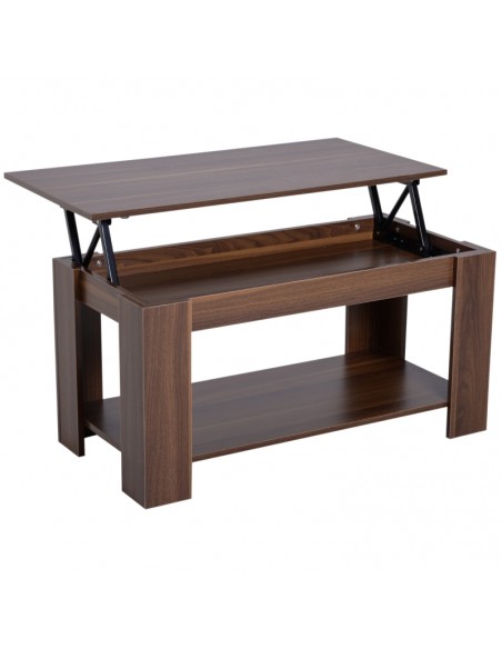 Homcom Modern Lift Up Top Coffee Table Desk with Hidden Storage Bottom Shelf - pic 9556 | FastDaddyshop