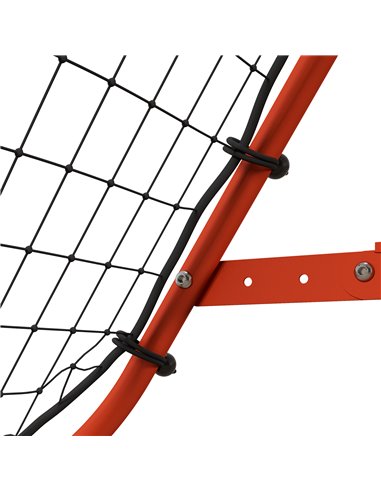 HOMCOM Adjustable Rebounder Net Kickback Target Goal for Teens Adults Training, Red A62-011V00RD