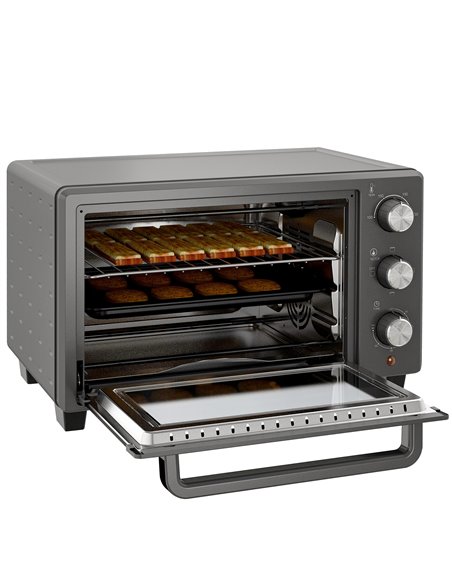 HOMCOM Mini Oven, 21L Countertop Electric Grill, Toaster Oven with Adjustable Temperature, Timer, Baking Tray and Wire Rack, 140 - pic 95564 | FastDaddyshop