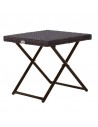 Outsunny Garden Small Folding Square Rattan Coffee Table, Brown