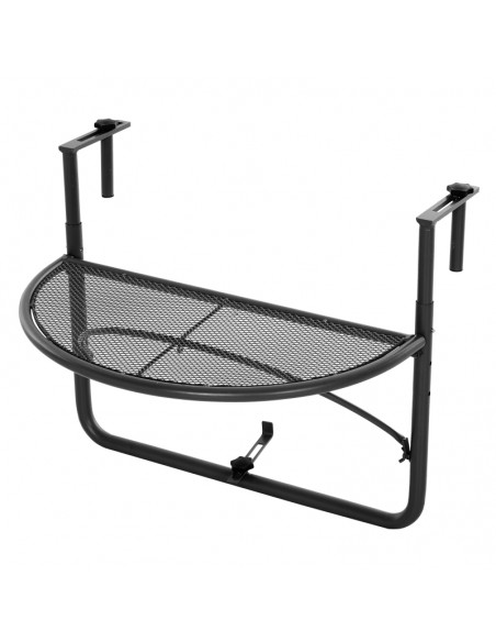 Outsunny Semi-Circular Attachable Balcony Hanging Coffee Table with Adjustable Side - pic 9559 | FastDaddyshop