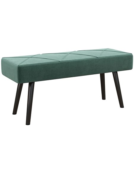 HOMCOM Bedroom Bench Shoe Bench with Sponge Cushion, Steel Legs, Velvet-Feel Upholstery, for Window Seat, Entryway Storage 831-6 - pic 95609 | FastDaddyshop