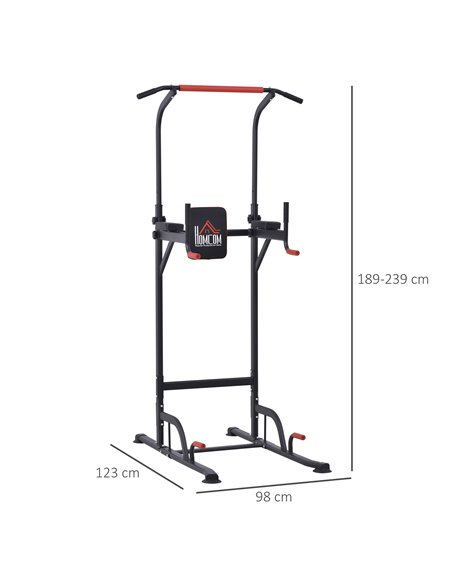 HOMCOM Pull Up Station Bar Power Tower Station for Home Office Gym Traning Workout Equipment A91-106 - pic 95728 | FastDaddyshop