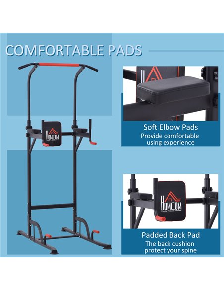 HOMCOM Pull Up Station Bar Power Tower Station for Home Office Gym Traning Workout Equipment A91-106 - pic 95729 | FastDaddyshop