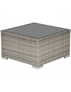 Outsunny Rattan Wicker Patio Coffee Table, Grey
