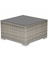 Outsunny Rattan Wicker Patio Coffee Table, Grey
