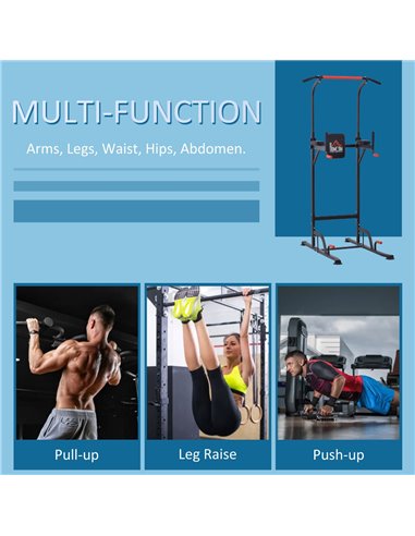 HOMCOM Pull Up Station Bar Power Tower Station for Home Office Gym Traning Workout Equipment A91-106