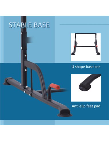 HOMCOM Pull Up Station Bar Power Tower Station for Home Office Gym Traning Workout Equipment A91-106