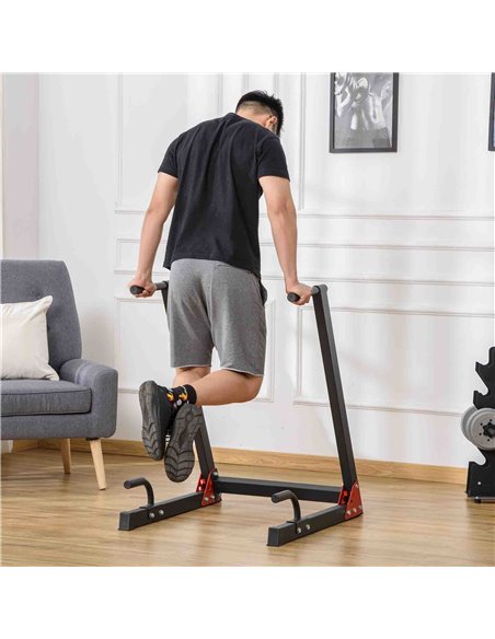 HOMCOM Dip Stand Station, Heavy Duty Upper Body Workout Equipment, Angled Grips, Tricep Dips, Pull-Ups, Push-Ups for Home, Gym,  - pic 95745 | FastDaddyshop