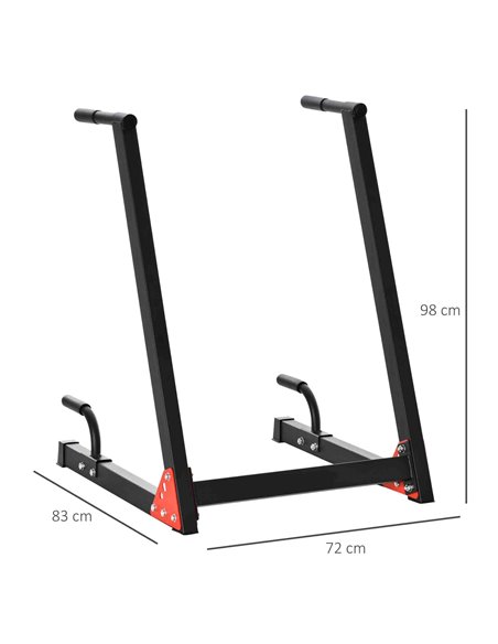 HOMCOM Dip Stand Station, Heavy Duty Upper Body Workout Equipment, Angled Grips, Tricep Dips, Pull-Ups, Push-Ups for Home, Gym,  - pic 95746 | FastDaddyshop