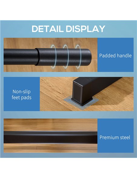 HOMCOM Dip Stand Station, Heavy Duty Upper Body Workout Equipment, Angled Grips, Tricep Dips, Pull-Ups, Push-Ups for Home, Gym,  - pic 95749 | FastDaddyshop