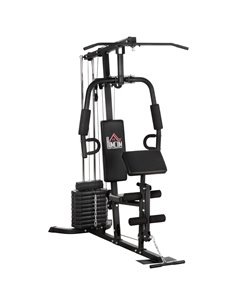 HOMCOM Multi-Exercise Gym Station, with 45kg Weight Stack, for Full Body Workout A91-133