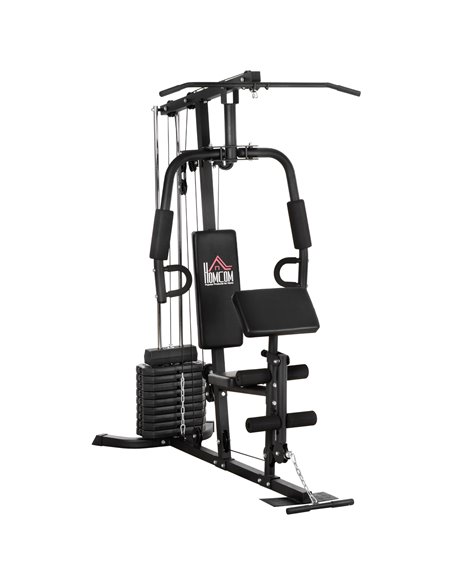 HOMCOM Multi-Exercise Gym Station, with 45kg Weight Stack, for Full Body Workout A91-133 - pic 95753 | FastDaddyshop