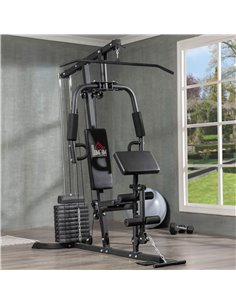 HOMCOM Multi-Exercise Gym Station, with 45kg Weight Stack, for Full Body Workout A91-133 2
