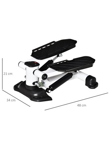 HOMCOM Portable Mini Stepper with LCD Display for Home Gym Office Exercise Workout, Black A90-262BK