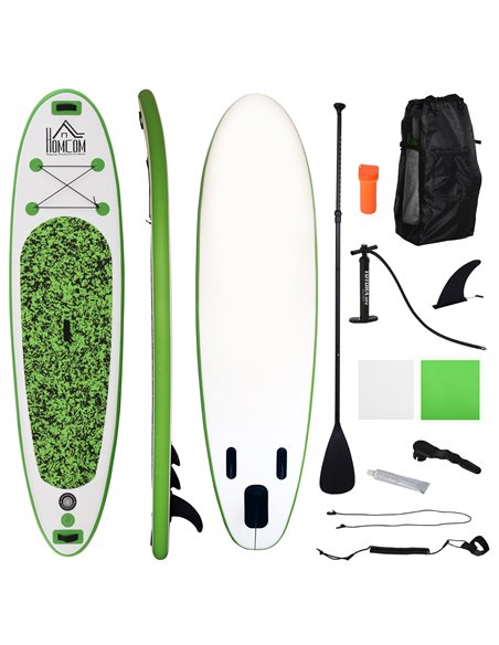 HOMCOM 10ft Blow up Paddle Board Standup Paddle Board Inflatable SUP Board Surfing Non-Slip Panel with Air Pump Beach Outdoor Ad - pic 95843 | FastDaddyshop