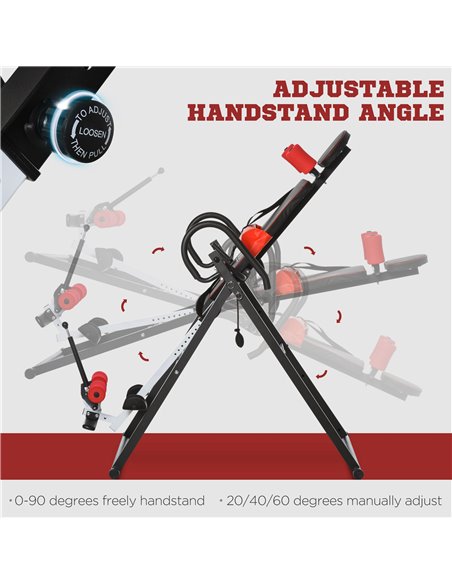 HOMCOM Steel Adjustable Pain Relief Gravity Inversion Table Red/Black A91-090 - pic 95855 | FastDaddyshop