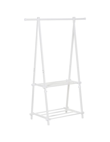 HOMCOM Minimalist Garment Rack: Adjustable Shelving Unit for Hallway Organisation, White 850-112 - pic 95888 | FastDaddyshop