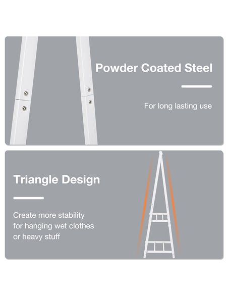 HOMCOM Minimalist Garment Rack: Adjustable Shelving Unit for Hallway Organisation, White 850-112 - pic 95891 | FastDaddyshop