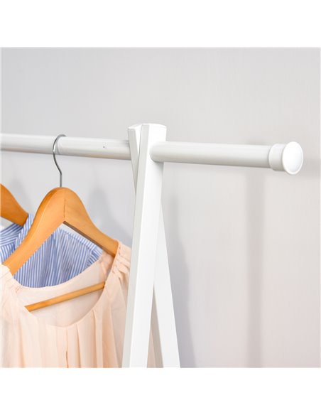 HOMCOM Minimalist Garment Rack: Adjustable Shelving Unit for Hallway Organisation, White 850-112 - pic 95896 | FastDaddyshop