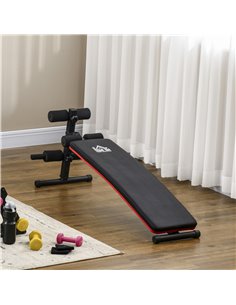HOMCOM Sit-Up Sensation: Foldable Steel Home Bench, Adjustable, Compact Storage, Red/Black A91-082 2