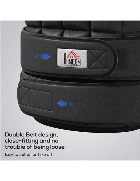 HOMCOM 20kg Adjustable Metal Sand Weight Vest Black A93-042V02BK - pic 95920 | FastDaddyshop