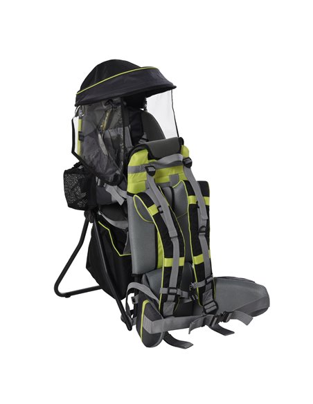 HOMCOM Baby Hiking Backpack Carrier Child Carrier with Ergonomic Hip Seat Detachable Rain Cover Adjustable Straps Stand for Todd - pic 95942 | FastDaddyshop