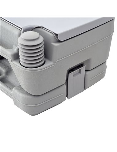HOMCOM 10L Portable Travel Toilet Outdoor Camping Picnic with 2 Detachable Tanks & Push-button Operation, Grey B50-003