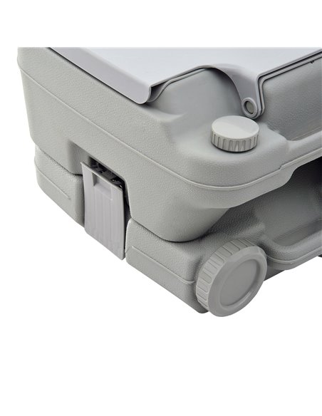HOMCOM 10L Portable Travel Toilet Outdoor Camping Picnic with 2 Detachable Tanks & Push-button Operation, Grey B50-003 - pic 95968 | FastDaddyshop
