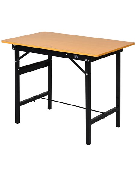 HOMCOM Foldable Garage Work Bench, Craft Table MDF Workstation, Heavy-duty Steel Frame with Ruler, Protractor B71-036 - pic 95969 | FastDaddyshop
