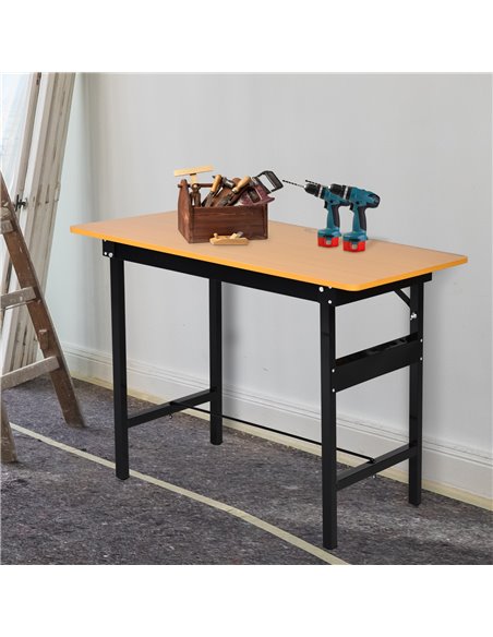 HOMCOM Foldable Garage Work Bench, Craft Table MDF Workstation, Heavy-duty Steel Frame with Ruler, Protractor B71-036 - pic 95970 | FastDaddyshop