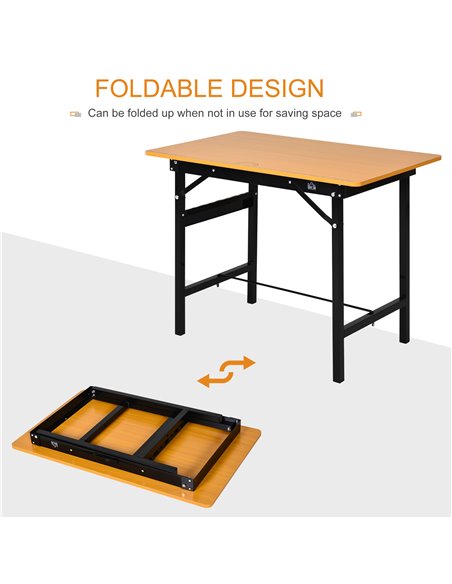 HOMCOM Foldable Garage Work Bench, Craft Table MDF Workstation, Heavy-duty Steel Frame with Ruler, Protractor B71-036 - pic 95972 | FastDaddyshop