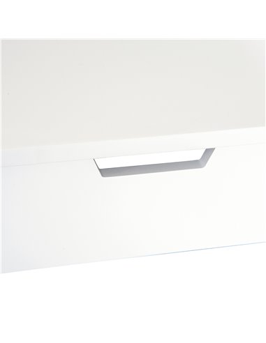 HOMCOM MDF,Pine Dressing Table Desk Flip-up Mirror Multi-purpose 2 Drawers Modern - White