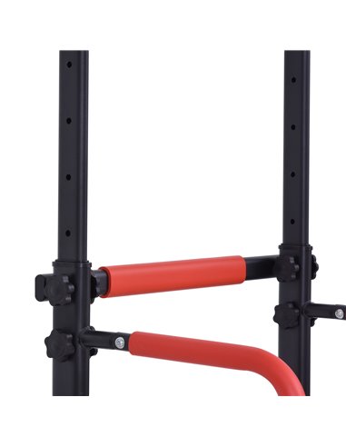 HOMCOM Steel Multi-Use Exercise Power Tower Pull Up Station Adjustable Height W/ Grips A91-105
