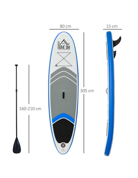 HOMCOM SUP Accessory Set with Carry Bag, Adjustable Paddle, Pump, Leash for Inflatable Paddle Board A33-014 - pic 96007 | FastDaddyshop