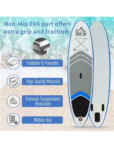 HOMCOM SUP Accessory Set with Carry Bag, Adjustable Paddle, Pump, Leash for Inflatable Paddle Board A33-014
