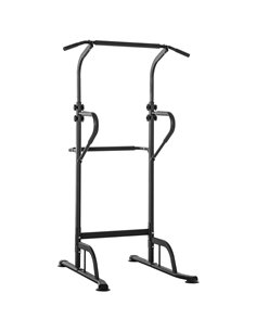 HOMCOM Pull Up Bar Multi-Function Height Adjustable Power Tower Dip Station Equipment A91-124