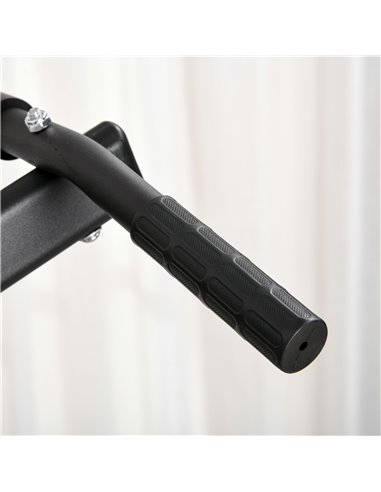 HOMCOM Pull Up Bar Multi-Function Height Adjustable Power Tower Dip Station Equipment A91-124