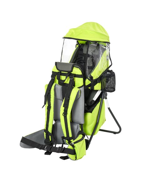 HOMCOM Baby Hiking Backpack Carrier Child Carrier with Ergonomic Hip Seat Detachable Rain Cover Adjustable Straps Stand for Todd - pic 96041 | FastDaddyshop