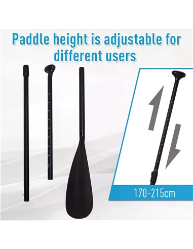HOMCOM Inflatable Paddleboard: Adjustable Aluminium Paddle, Non-Slip Deck, Accessories & Carry Bag, Azure A33-008
